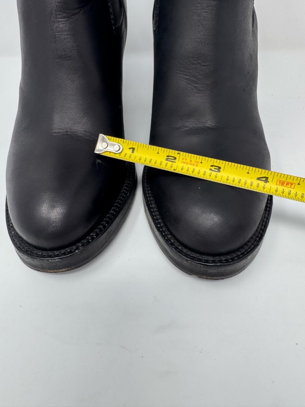 Acne Studios Size 39 US 9 Star Leather Heeled Black Chelsea Ankle Boots - Picture 7 of 14